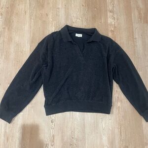 Sincerely Jules for bandier Charcoal Collared Sweater